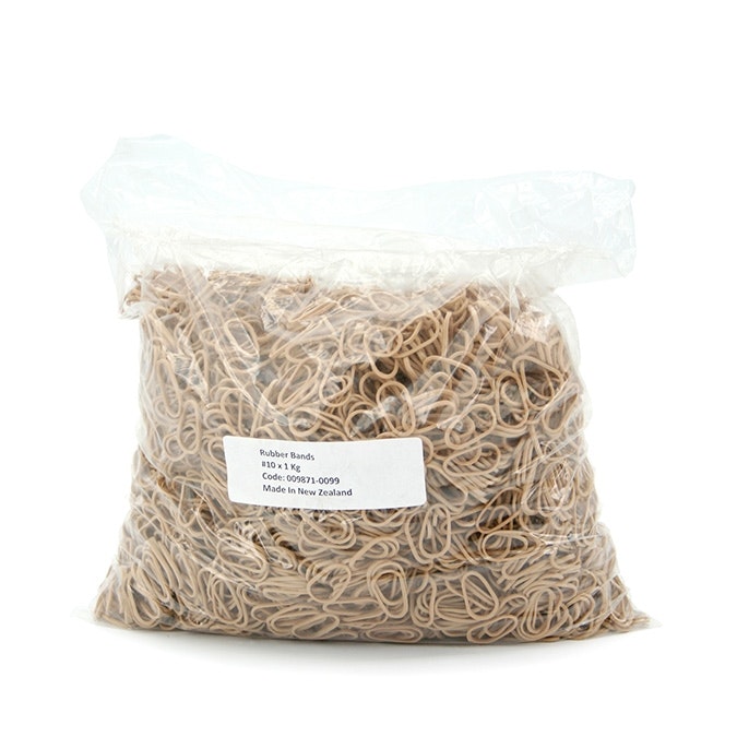 Rubber Bands #10 1kg Bag - Natural