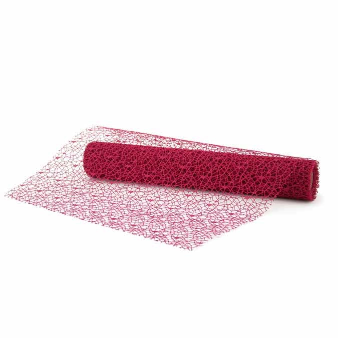 Chunky Spider Mesh 50cmx4.5m - Burgundy