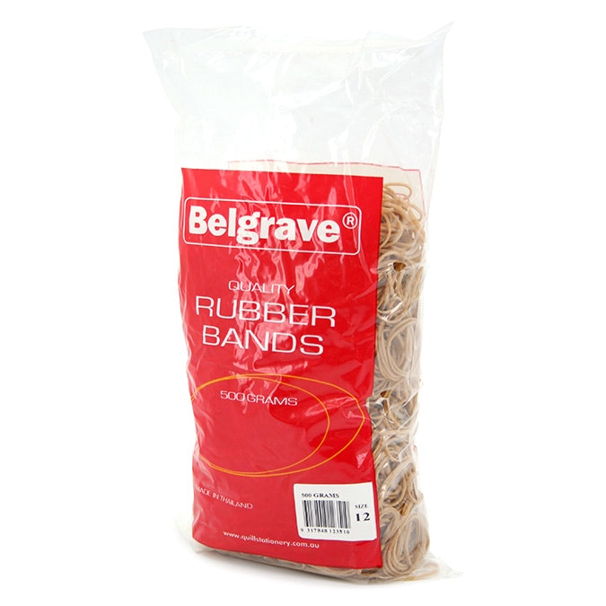 Rubber Bands #12 500gm Bag - Natural (42A912)