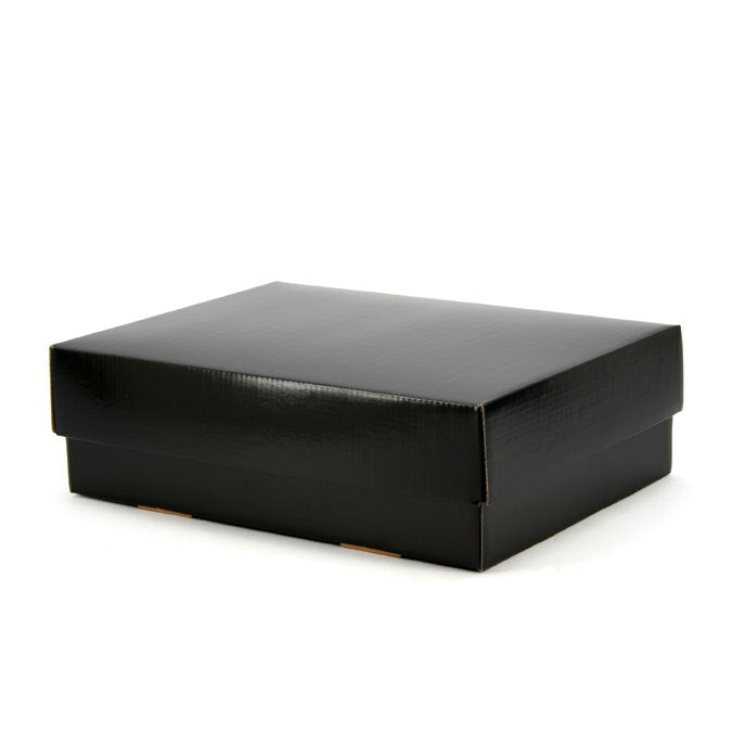 Rectangular Gift Box w/Lid 33Lx25Wx10Hcm Pk/10 - Black