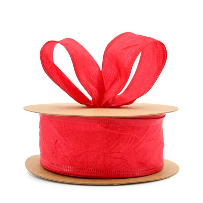 Taffeta Ribbon Wire Edge 38mmx20m - Red
