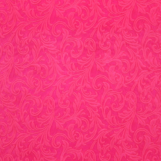 Non Woven Embossed Flourish Sheet 50x60cm Pk/50 - Hot Pink