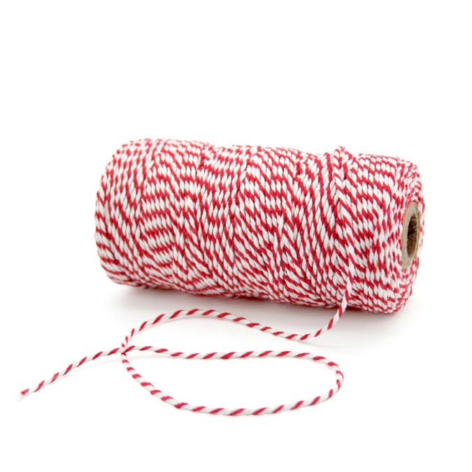 Baker Twine 1.5mmx100m 100gm - Red/White