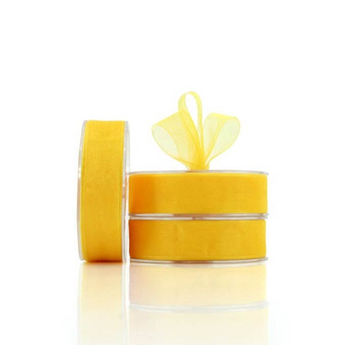 Premium Organza Ribbon Woven Edge 25mmx50m - Dandelion