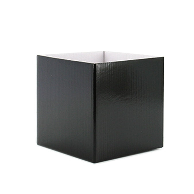 Solid Colour Posy Box 16Sqx16Hcm Pk/10 - Black