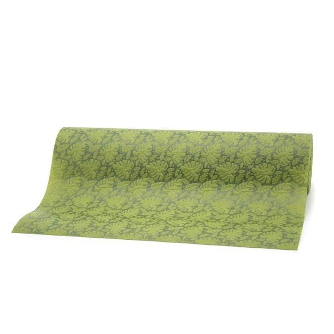 Non Woven Embossed Monstera Roll 50cmx20m - Moss