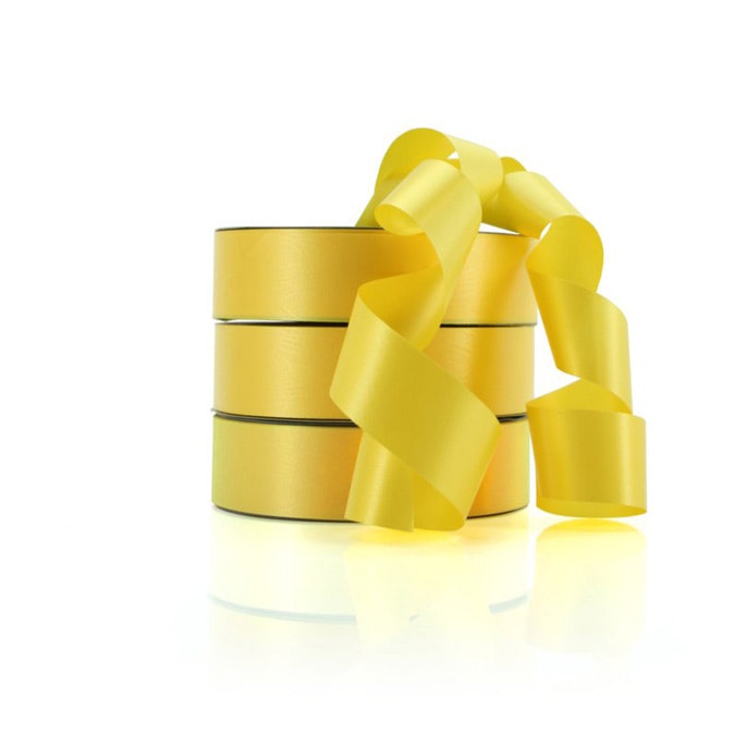 Watermark Poly Ribbon 32mmx100m - Yellow