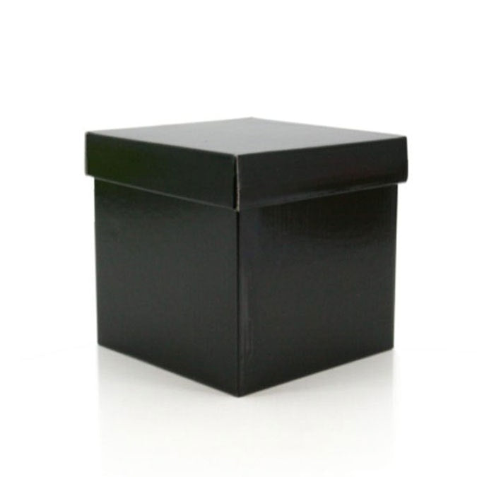 Cube Gift Box w/Lid 20Sqx20Hcm Pk/10 - Black