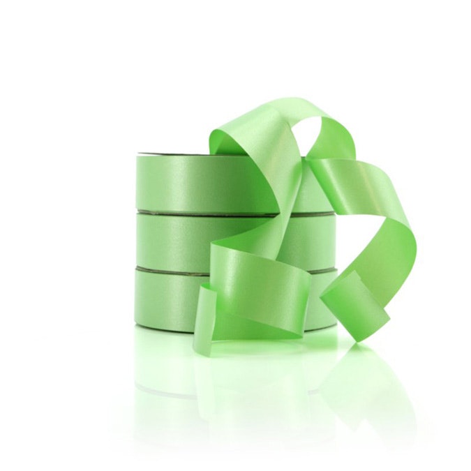 Watermark Poly Ribbon 32mmx100m - Lime