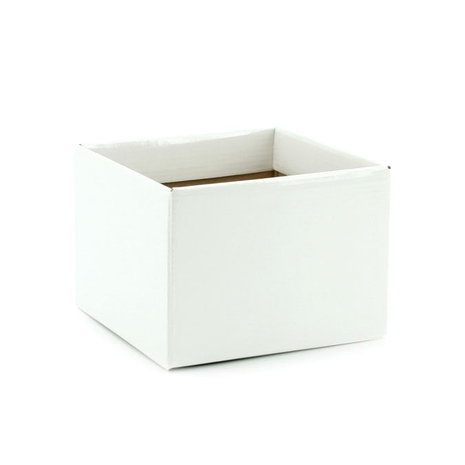 No.6 Box Base 17Sqx12Hcm Pk/10 - White (10-CARDBOARD-4)