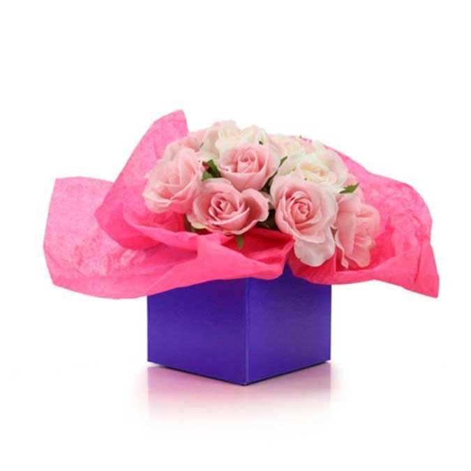 Solid Colour Posy Box 13Sqx12Hcm Pk/10 - Purple