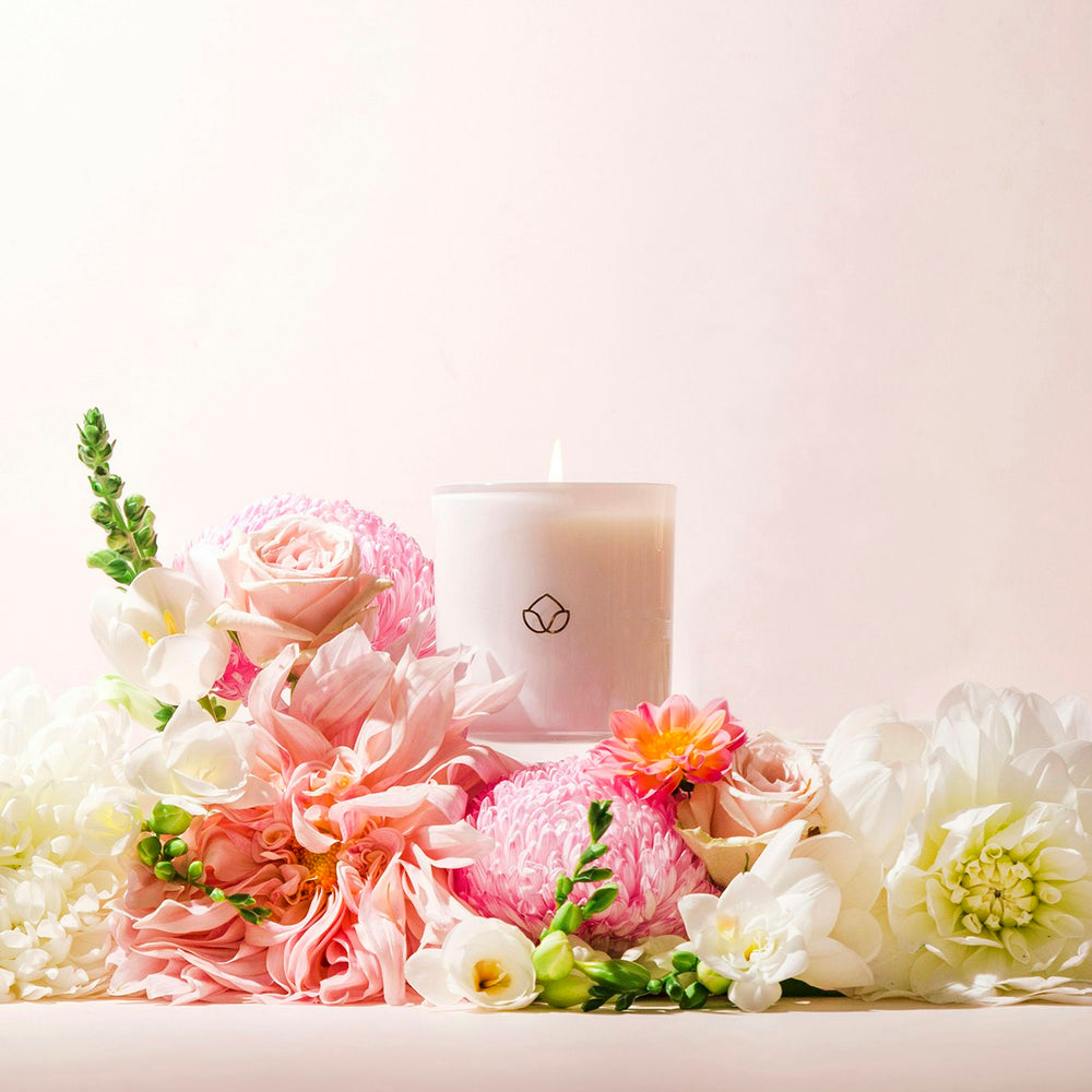 Linden Leaves Pink Petal Fragranced Candle