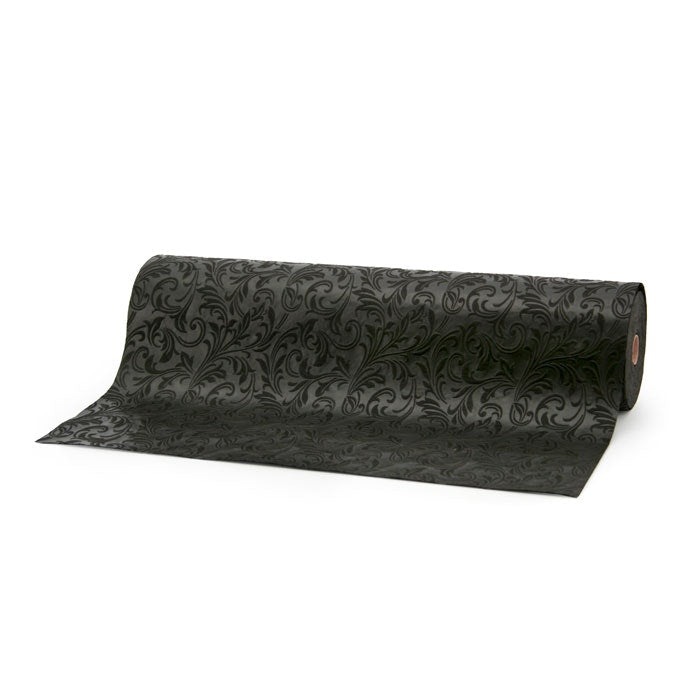 Non Woven Embossed Flourish Roll 50cmx20m - Black