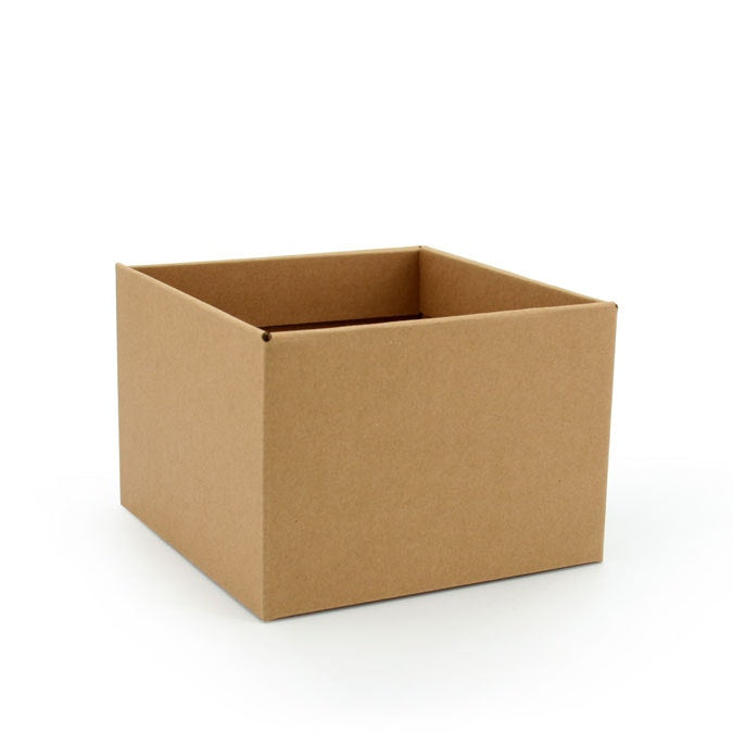 No.6 Box Base 17Sqx12Hcm Pk/10 - Natural (10-CARDBOARD-4)