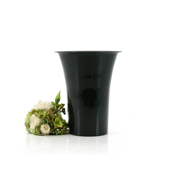 Plastic Flat Bottom Vase 27Diax33Hcm - Black (5116)