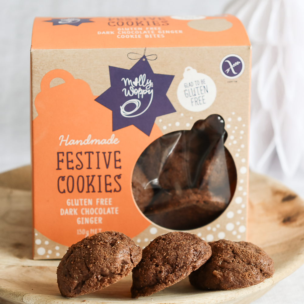 XRK10 Festive Cookies Dark Chocolate Ginger Gluten Free -Styled (1)