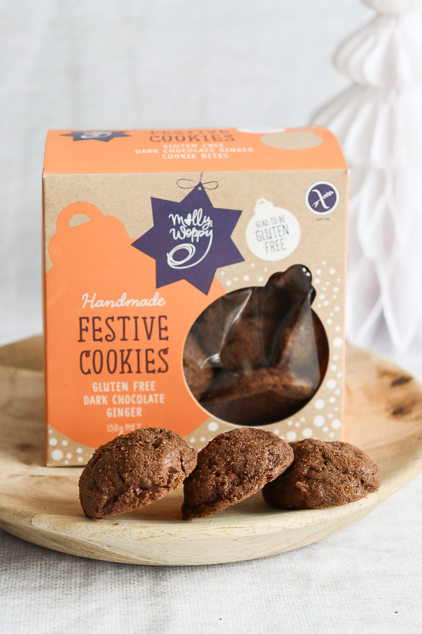 XRK10 Festive Cookies Dark Chocolate Ginger Gluten Free -Styled (1)