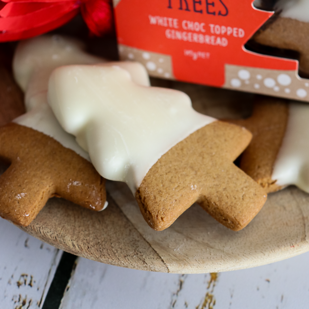 XRB10 Festive Gingerbread Trees White Choc Topped - Styled (12)