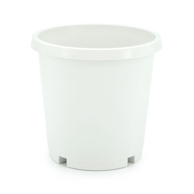 Plastic Replacement Pot for Metal Flower Rack 18TDx13.5BDx18Hcm - White