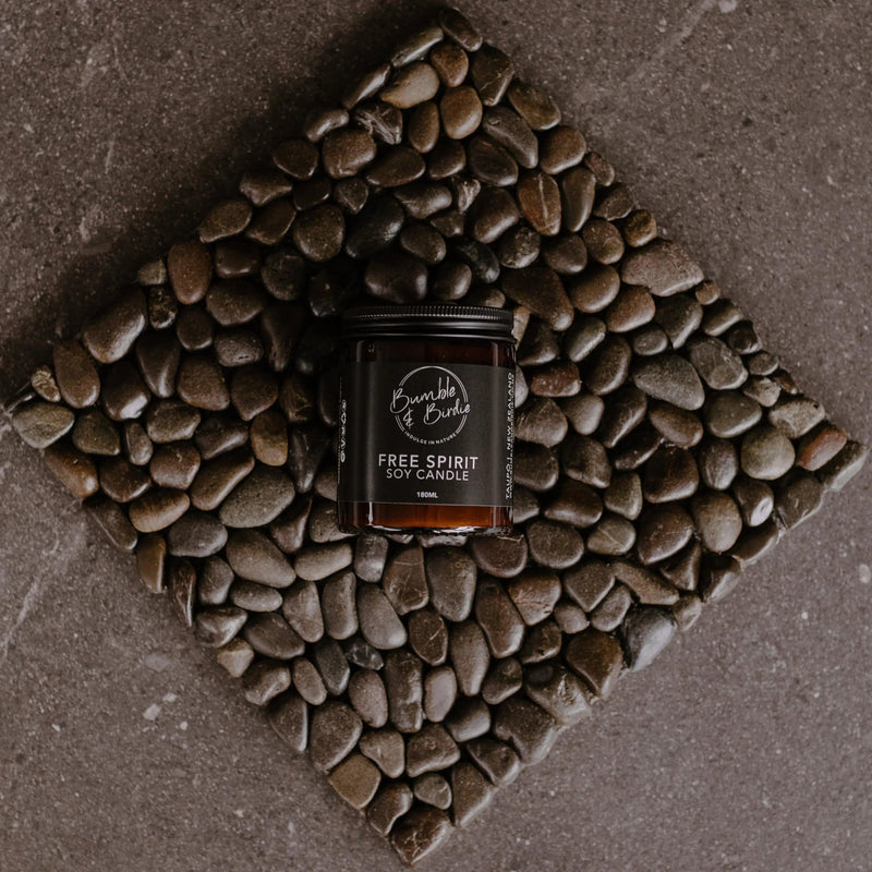 Gift Set - Stone Mat & Jar Candle