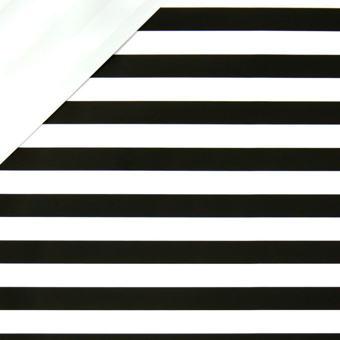 Pearlwrap Broad Stripe Sheet 60x50cm (60mu) Pk/50 - Black/White