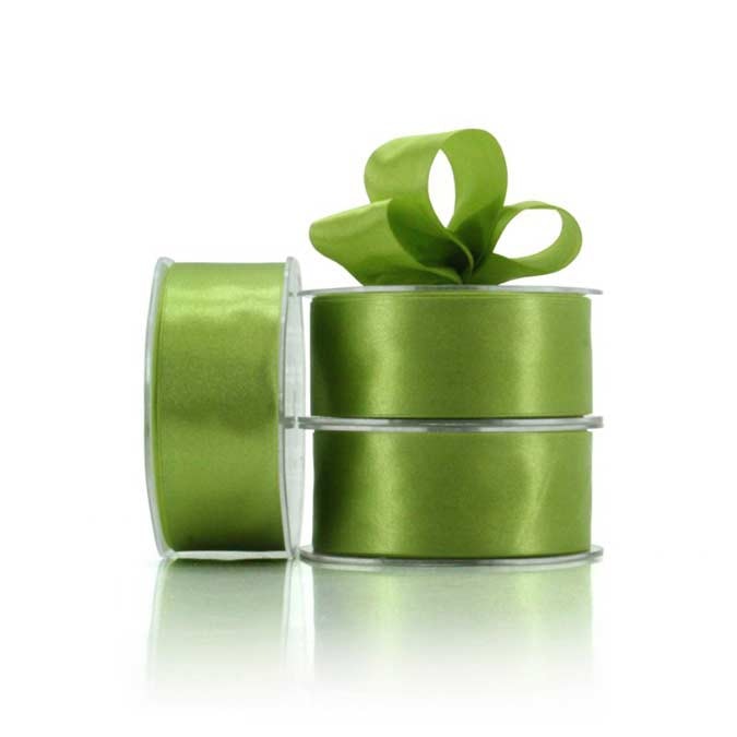 Nylon Satin Ribbon Woven Edge 38mmx25m - Apple