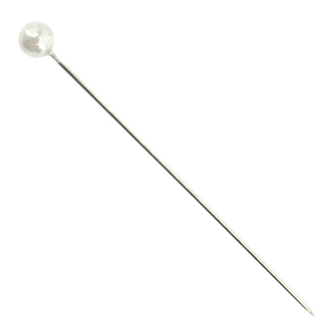 Round Pearl Corsage Pin 65mm Pk/144 - White (62550)