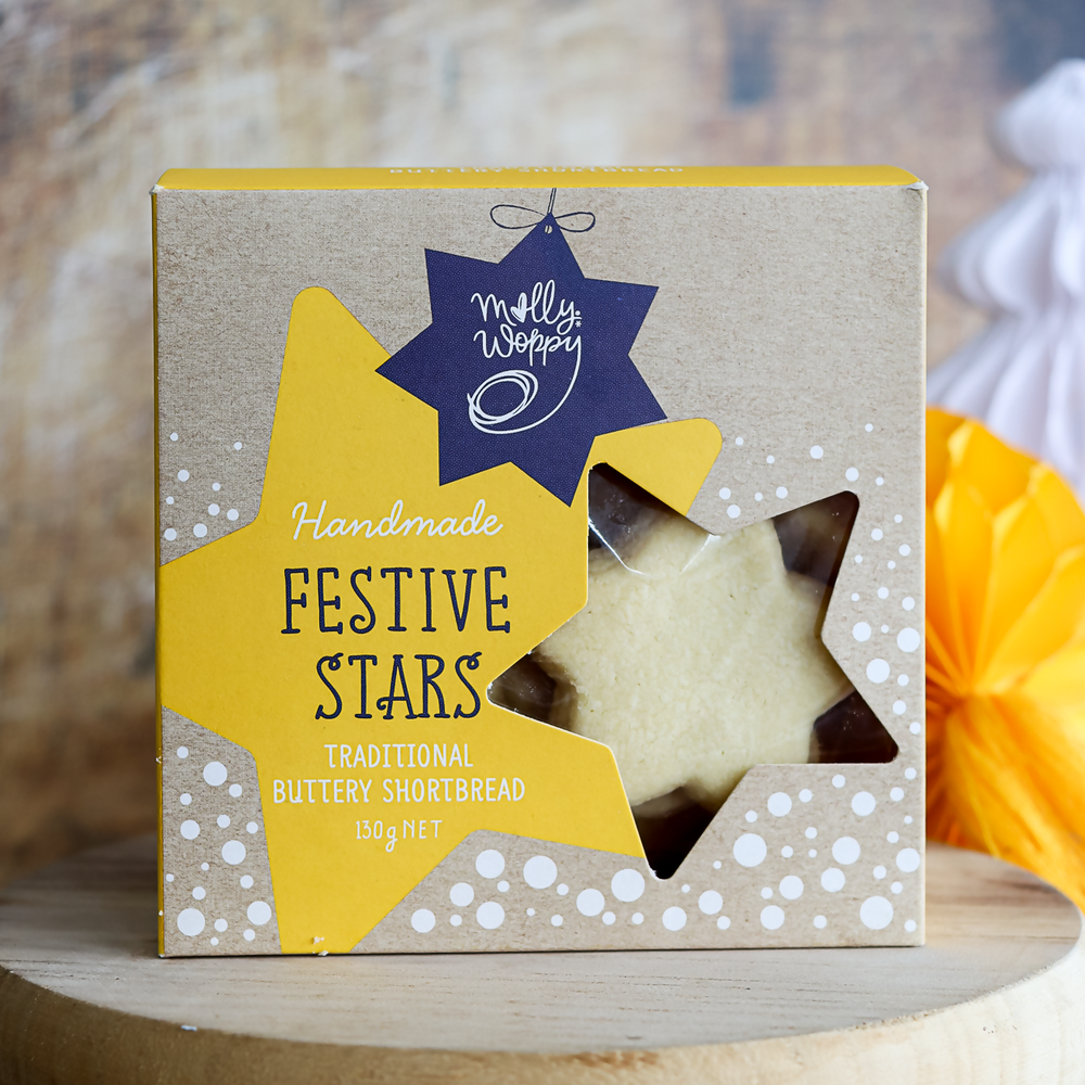 XRH10 Festive Shortbread Stars Traditional Buttery - Styled (1)