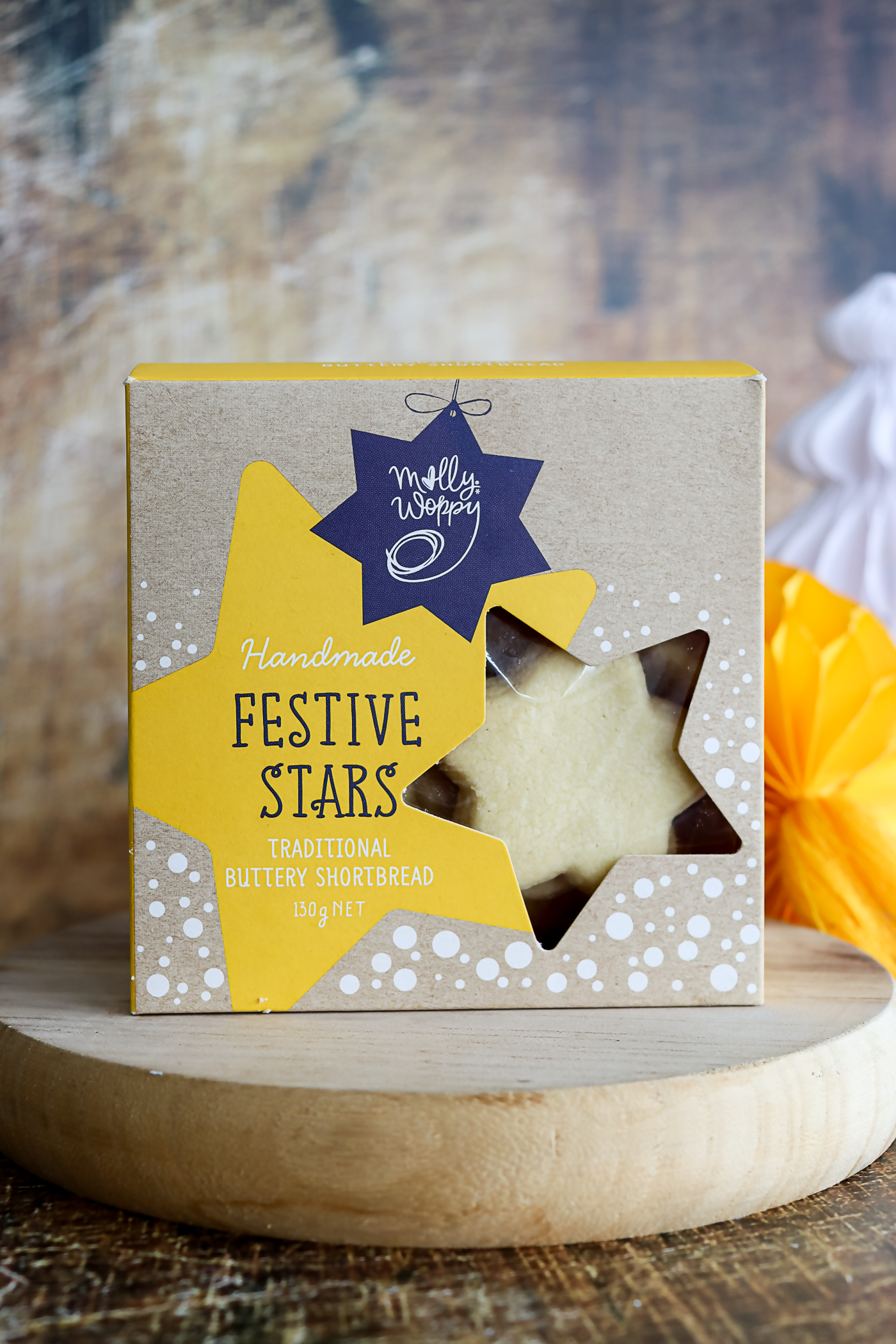 XRH10 Festive Shortbread Stars Traditional Buttery - Styled (1)