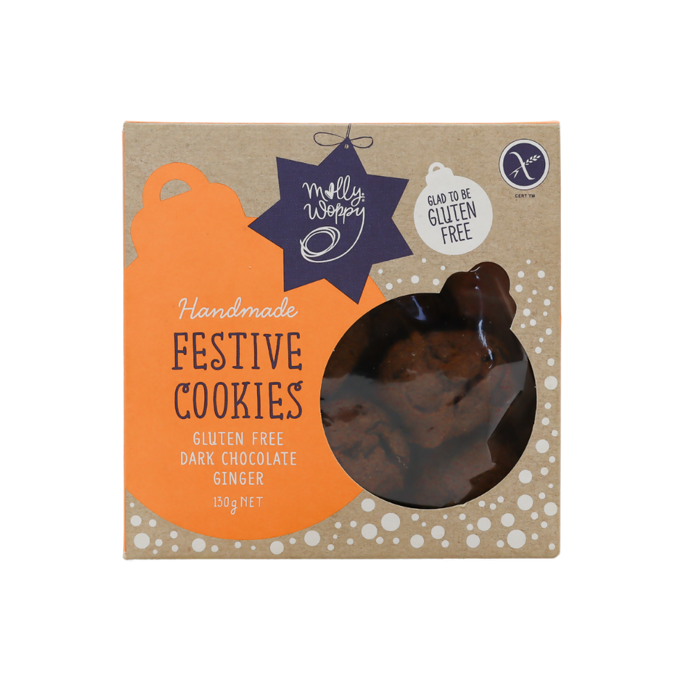 
                      
                        XRK10 FESTIVE COOKIES DARK CHOCOLATE GINGER GLUTEN FREE - FRONT
                      
                    