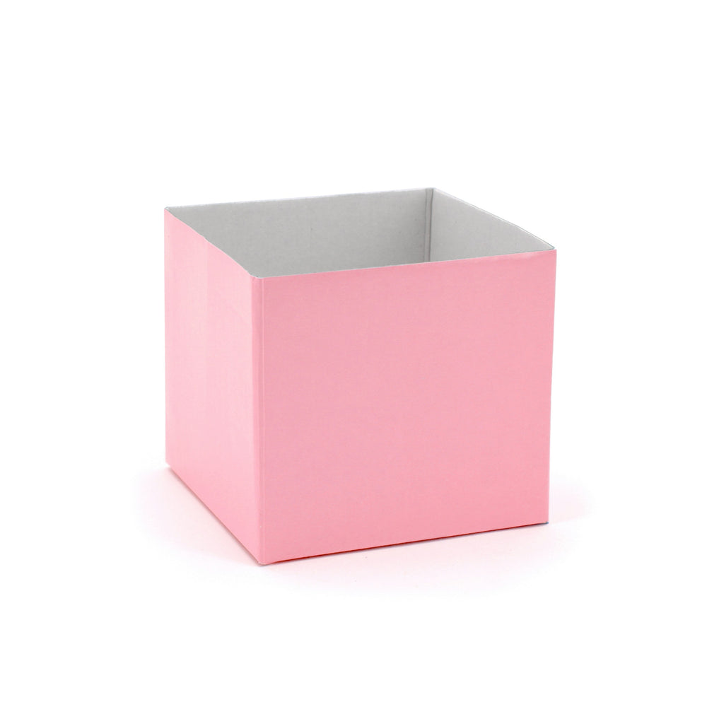 Solid Colour Posy Box 16Sqx16Hcm Pk/10 - Lt Pink